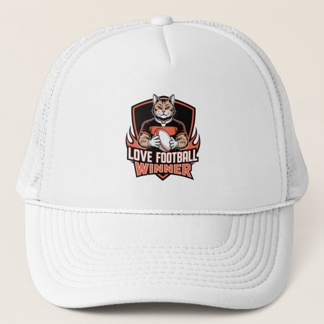 I love football  trucker hat (Front)