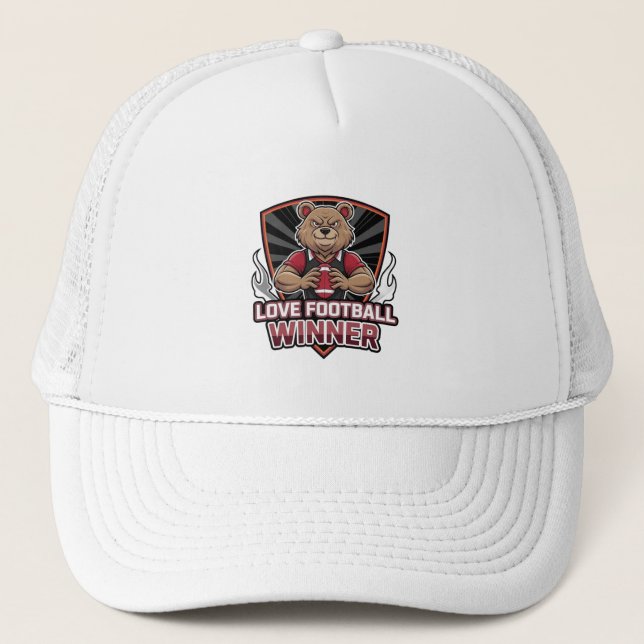 I love football  trucker hat (Front)