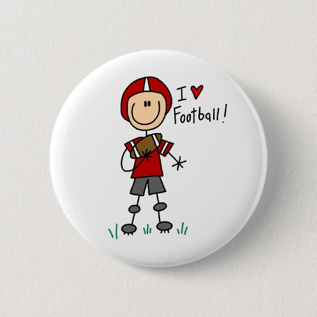 I Love Football Tshirts and Gifts 6 Cm Round Badge (Front)