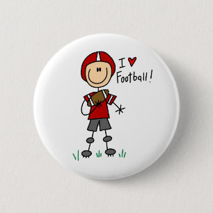I Love Football Tshirts and Gifts 6 Cm Round Badge
