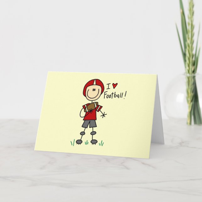 I Love Football Tshirts and Gifts Card (Front)