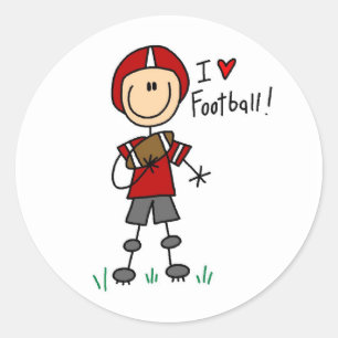 I Love Football Tshirts and Gifts Classic Round Sticker