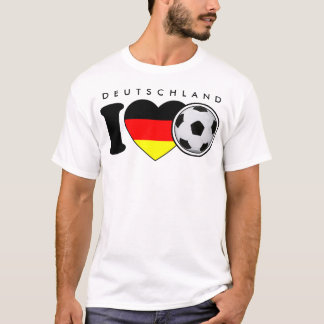 "I Love Football" - With popular German heart T-Shirt