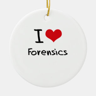 I Love Forensics Ceramic Tree Decoration