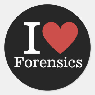 I ❤️ Love Forensics for Students/Faculty CUSTOM Classic Round Sticker