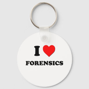 I Love Forensics Key Ring