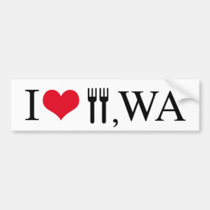 I Love Forks, WA Bumper Sticker