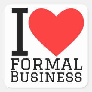 I love formal business  square sticker
