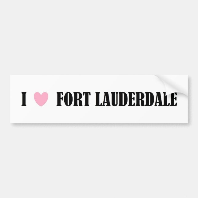 I LOVE FORT LAUDERDALE BUMPER STICKER (Front)