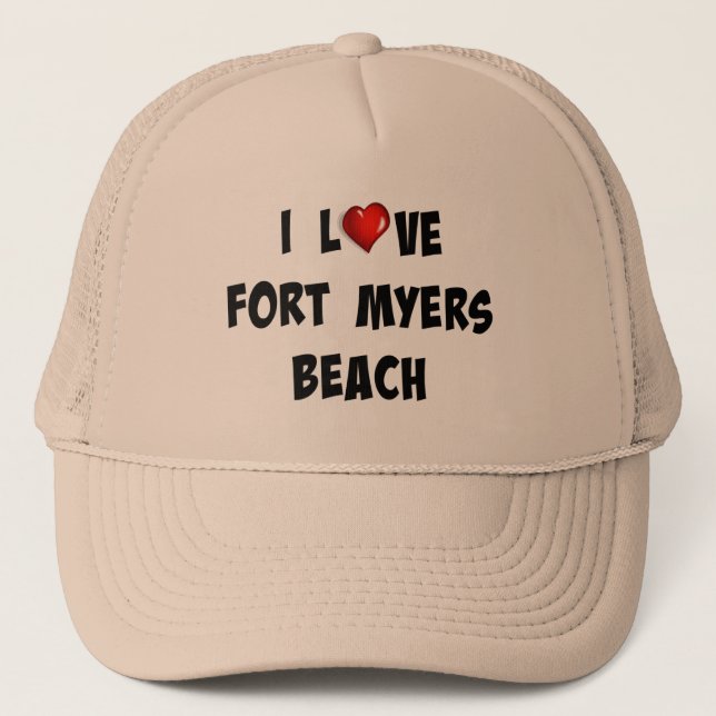 I Love Fort Myers Beach Trucker Hat (Front)