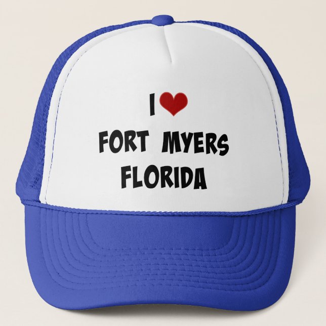 I Love Fort Myers, Florida Trucker Hat (Front)