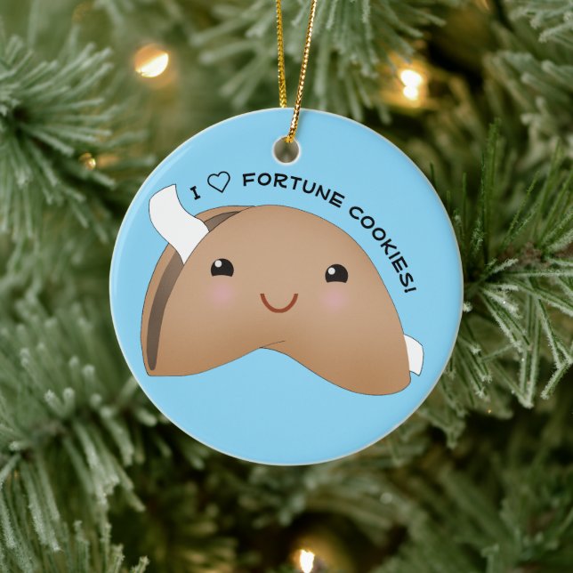 I Love Fortune Cookies Ceramic Tree Decoration (Tree)