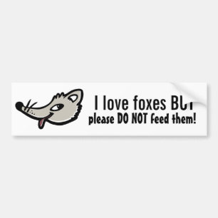 I love foxes BUT please DO NOT feed them! Bumper Sticker