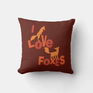 I Love Foxes Cushion