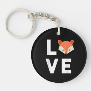 I Love Foxes Cute Fox Funny Fox Love Animal Face Key Ring