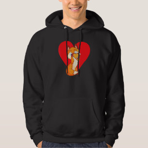 I Love Foxes Fox Heart For Women Girls Kids Cute F Hoodie