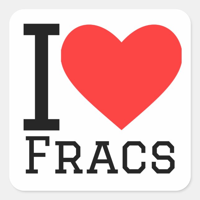 I love fracs square sticker (Front)