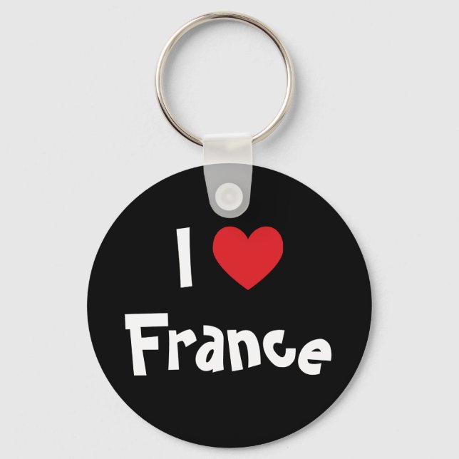 I Love France Key Ring (Front)