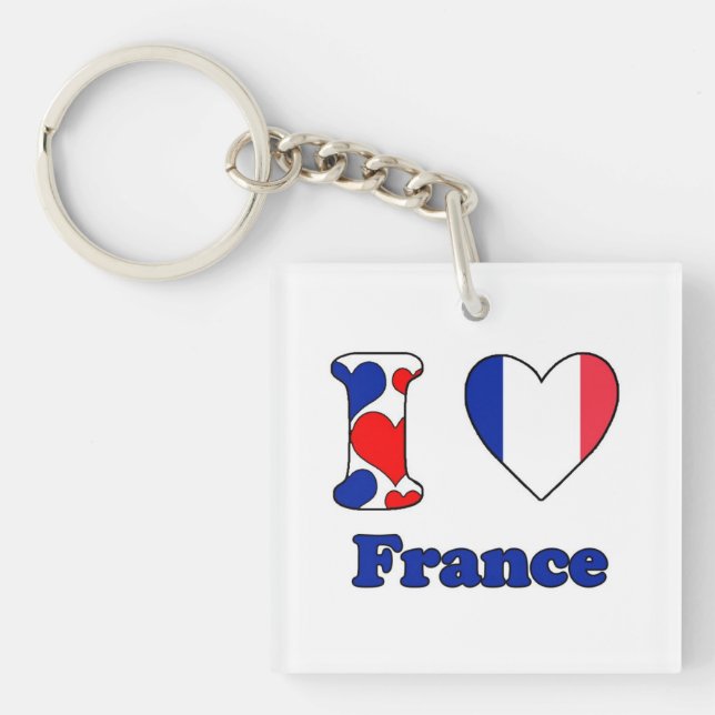 I love France Key Ring (Front)