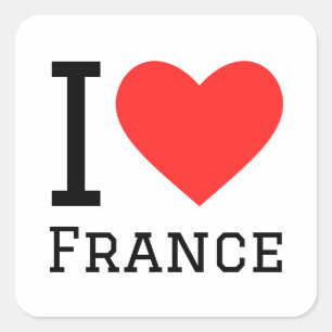 I love france square sticker