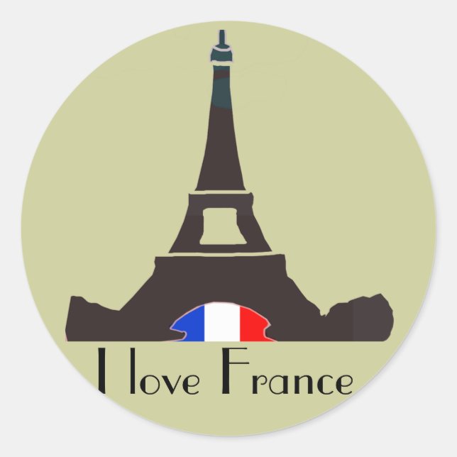 I love France Sticker (Front)