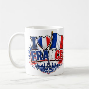 I Love FRANCE Team France 2026 Rooster Soccer  Coffee Mug