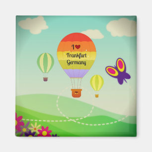 I Love Frankfurt Germany Hot Air Balloon Magnet