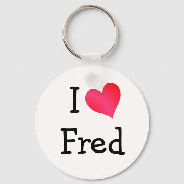 I Love Fred Key Ring (Front)
