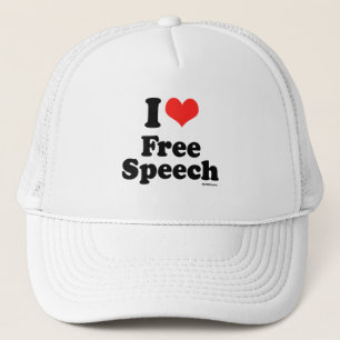 I LOVE FREE SPEECH TRUCKER HAT
