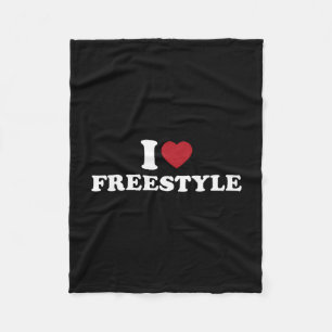 I Love Freestyle Skate Tricks Skateboarding Skater Fleece Blanket