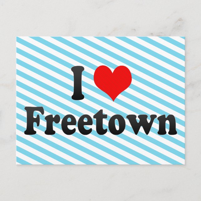 I Love Freetown, Sierra Leone Postcard (Front)