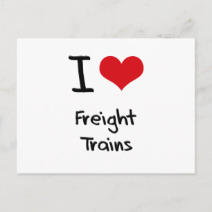 I Love Freight Trains Postcard