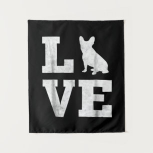 I Love French Bulldog Frenchie Dog Lover Owner Tapestry