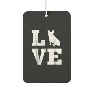i love french bulldog frenchie dog  owner gift car air freshener