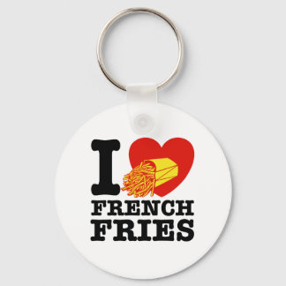 I Love French Fries Key Ring