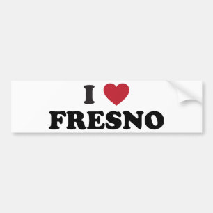 I Love Fresno California Bumper Sticker