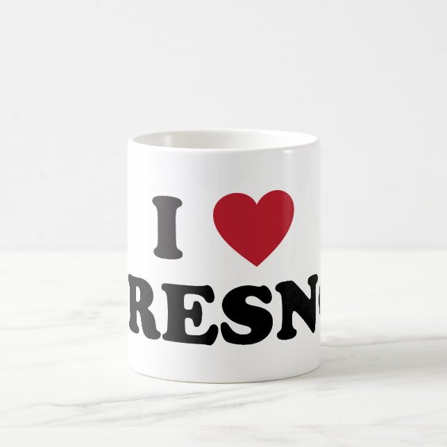 I Love Fresno California Coffee Mug (Center)