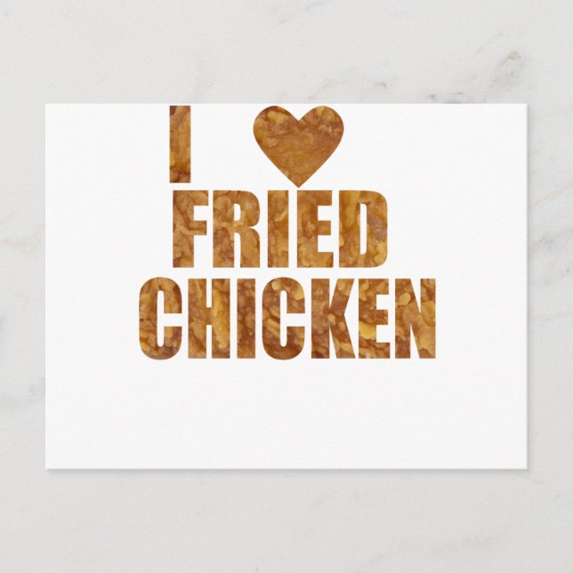 I love fried chicken postcard (Front)