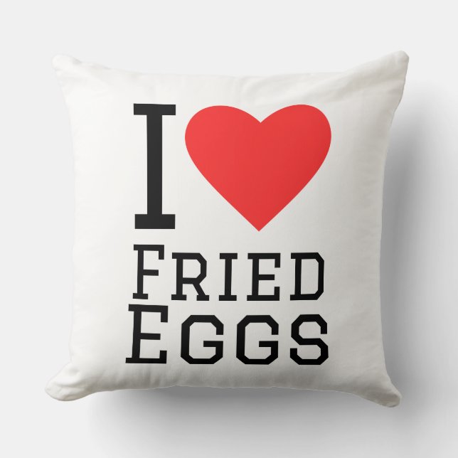 I love fried eggs cushion (Front)