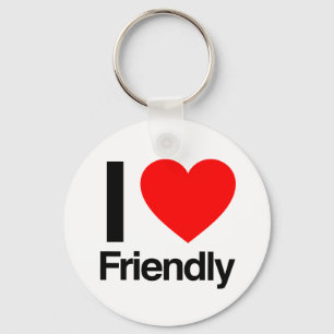 i love friendly key ring