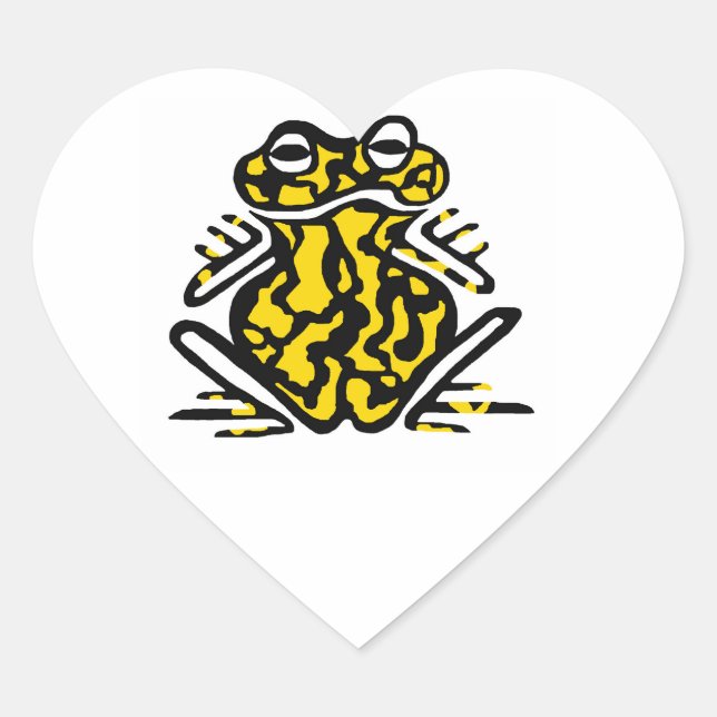 I love FROGS - Aussie wildlife- Amphibian - Nature Heart Sticker (Front)