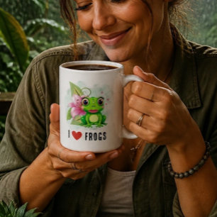 I Love Frogs Coffee Mug