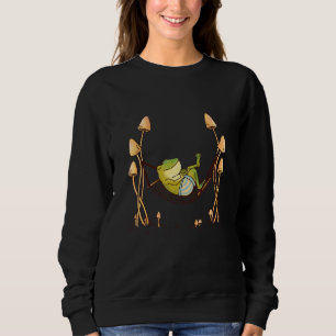 I Love Frogs Cute Chill Frog Hammock Sweatshirt