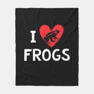 I Love Frogs Fleece Blanket