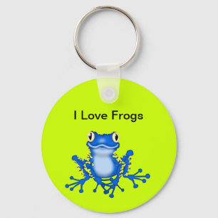 I Love Frogs Keychain