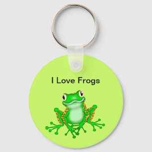 I Love Frogs Keychain