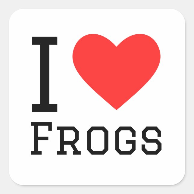 I love frogs square sticker (Front)