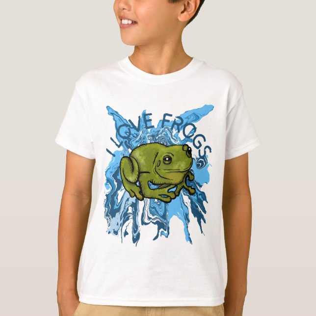 I Love Frogs T-Shirt (Front)