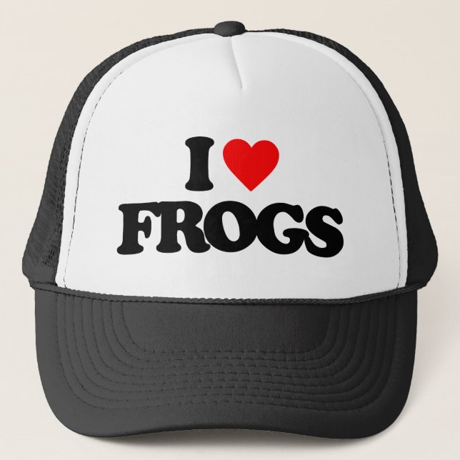 I LOVE FROGS TRUCKER HAT (Front)