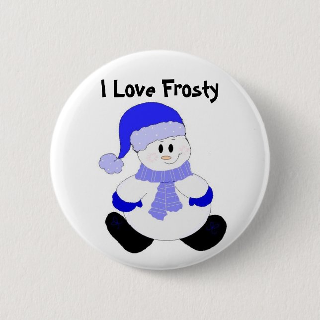 I Love Frosty 6 Cm Round Badge (Front)